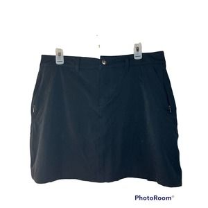 REI Stretch Skirt Skort Black Active Hiking Camping Womens Size 14